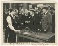 4w1130 DEATH KISS 8x10.25 still 1932 3rd billed Bela Lugosi behind men at table with guns & bullets!