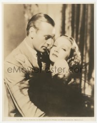 4w1134 DESIRE 7.75x9.75 still 1936 romantic close up Gary Cooper & Marlene Dietrich embracing!