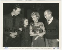 4w1136 DESTRY RIDES AGAIN candid 8x10 still 1939 Gloria Jean visits Stewart & Dietrich on the set!