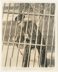 4w1142 DEVIL'S ISLAND 8x10 key book still 1939 Boris Karloff chained behind bars in penal colony!