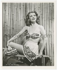 4w1154 DOLORES MORAN 8.25x10 still 1940s sexy portrait in two-piece beach outfit by bamboo!