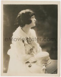 4w1159 DOROTHY GISH 8x10.25 still 1920s seated portrait looking pensive with hat in lap by Apeda!