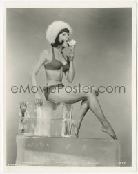 4w1557 QUICK, BEFORE IT MELTS 8x10.25 still 1965 sexiest Yvonne Craig in bikini w/ice cream on ice!