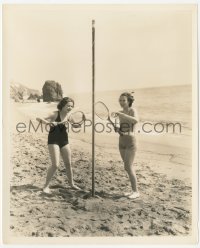 4w1568 RENEE WHITNEY/LORENA LAYSON 8.25x10 still 1930s playing tetherball on beach by Longworth!