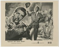 4w1576 RHYTHM & BLUES REVUE 8.25x10 still 1955 great montage of African American musicians w/ art!