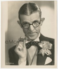 4w1586 ROBERT WOOLSEY 8x9.75 still 1930 head & shoulders portrait with cigar & trademark glasses!