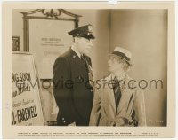 4w1590 ROOM SERVICE 8x10 still 1938 c/u of policeman glaring at Harpo Marx in theater lobby!