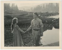4w1661 SOURCE 8x10 still 1918 lumberjack Wallace Reid standing in mud holding Ann Little's arm!