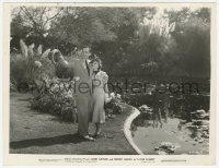 4w1669 STAR IS BORN 8x10.25 still 1937 Fredric March & Janet Gaynor stand happily at pond!