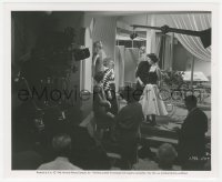 4w1704 THERE'S ALWAYS TOMORROW candid 8.25x10 still 1956 crew films Barbara Stanwyck & Joan Bennett!