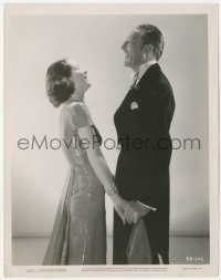4w1715 TIMES SQUARE PLAYBOY 8x10.25 still 1935 full-length Warren William & June Travis laughing!