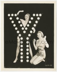 4w1720 TOO MUCH HARMONY 8x10.25 still 1933 publicity portrait og sexy chorus girls & giant Y!