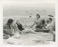 4w1737 UNHOLY WIFE 8.25x10 still 1957 sexy Diana Dors & Marie Windsor in the beach party scene!