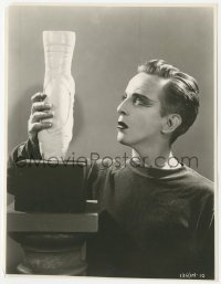 4w1565 RED SHOES candid English 7.5x9.75 still 1948 Robert Helpmann with plaster ballet shoe!