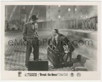 4w1043 BREAK THE NEWS English FOH LC 1938 Maurice Chevalier watches Jack Buchanan in big trunk!