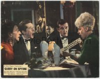 4w0426 CARRY ON SPYING English LC 1964 Charles Hawtrey, Bernardo Cribbins & more surprised by sign!