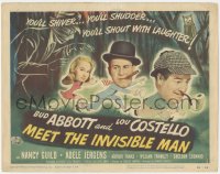 4w0026 ABBOTT & COSTELLO MEET THE INVISIBLE MAN TC 1951 wacky art of Bud & Lou with Adele Jergens!