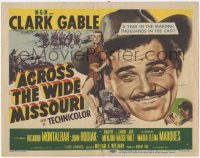 4w0028 ACROSS THE WIDE MISSOURI TC 1951 art of Clark Gable & Native American Maria Elena Marques!