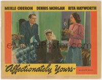 4w0360 AFFECTIONATELY YOURS LC 1941 wounded Dennis Morgan between Merle Oberon & Ralph Bellamy!