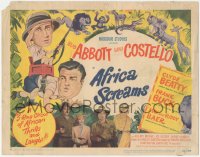 4w0034 AFRICA SCREAMS TC 1949 great art of Bud Abbott & Lou Costello in jungle with animals!