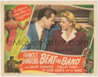4w0384 BEAT THE BAND LC #6 1947 close up of Philip Terry on couch with pretty Frances Langford!