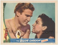 4w0402 BLUE LAGOON LC #5 1949 great romantic close up of sexy young Jean Simmons & Donald Houston!