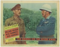4w0411 BRIDGE ON THE RIVER KWAI LC #2 1958 c/u Alec Guinness & Sessue Hayakawa, David Lean classic!