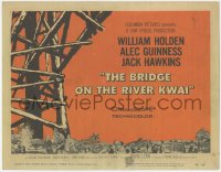 4w0068 BRIDGE ON THE RIVER KWAI TC 1958 William Holden, Alec Guinness, David Lean classic!