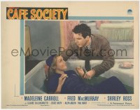 4w0420 CAFE SOCIETY LC 1939 Fred MacMurray looks at Madeleine Carroll fully clothed in bathtub!