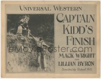 4w0076 CAPTAIN KIDD'S FINISH TC 1922 Mack Wright & Lillian Byron in Universal silent western, rare!