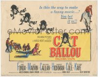 4w0078 CAT BALLOU TC 1965 sexy cowgirl Jane Fonda, this is the way to make a funny movie!
