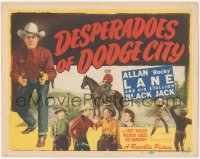4w0102 DESPERADOES OF DODGE CITY TC 1946 multiple images of Allan Rocky Lane pointing gun & on horse