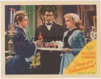 4w0481 DIARY OF A CHAMBERMAID LC 1946 Francis Lederer & Judith Anderson glare at Paulette Goddard!