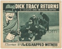 4w0482 DICK TRACY RETURNS chapter 11 LC 1938 Ralph Byrd & his men help The Kidnapped Witness, serial!