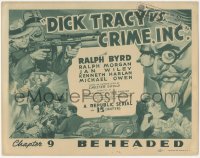 4w0104 DICK TRACY VS. CRIME INC. chapter 9 TC 1941 detective Ralph Byrd, Chester Gould, Beheaded!