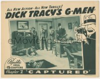 4w0486 DICK TRACY'S G-MEN chapter 2 LC 1939 Ralph Byrd, wacky image of men pointing guns at each other