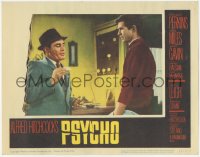 4w0005 PSYCHO LC #2 1960 Alfred Hitchcock, Martin Balsam quizzes Anthony Perkins at the Bates Motel!