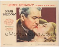 4w0010 REAR WINDOW LC #4 1954 Alfred Hitchcock, best c/u of Jimmy Stewart about to kiss Grace Kelly!