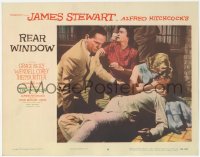 4w0015 REAR WINDOW LC #8 1954 Hitchcock, Corey, Ritter & Grace Kelly comfort fallen James Stewart!