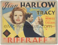 4w0269 RIFFRAFF TC 1936 great images of sexy Jean Harlow close up & with Spencer Tracy, ultra rare!