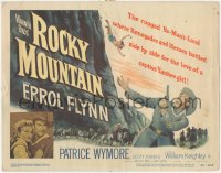 4w0272 ROCKY MOUNTAIN TC 1950 part renegade part hero Errol Flynn & pretty Patrice Wymore, Civil War