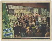 4w0781 SPIDER WOMAN LC 1944 Basil Rathbone as Sherlock Holmes & Nigel Bruce in crowd at carnival!