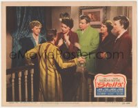 4w0787 STELLA LC #6 1950 sexy Ann Sheridan in bath robe talking to others in her house!
