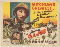 4w0295 STORY OF G.I. JOE TC R1949 young Robert Mitchum now top billed as his greatest drama!