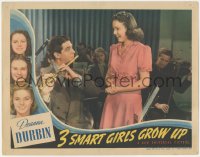 4w0817 THREE SMART GIRLS GROW UP LC 1939 Deanna Durbin smiles at Bob Cummings playing flute!