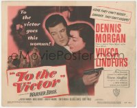 4w0319 TO THE VICTOR TC 1948 Dennis Morgan & Swedish Viveca Lindfors can't resist love & danger!