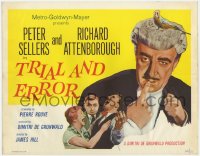 4w0323 TRIAL & ERROR TC 1963 wacky image of Peter Sellers wearing wig with a bird on his head!