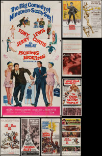 4x0115 LOT OF 10 FOLDED THREE-SHEETS 1960s great images from a variety of different movies!
