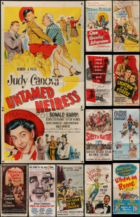 4x0107 LOT OF 17 FOLDED THREE-SHEETS 1940s-1960s great images from a variety of different movies!