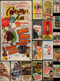 4x0106 LOT OF 18 FOLDED THREE-SHEETS 1940s-1960s great images from a variety of different movies!